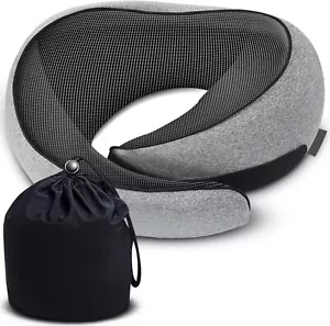 Neck Travel Pillow | Memory Foam Neck Pillow for Comfort on Airplane - Picture 1 of 8