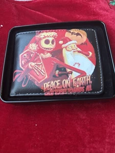 Nightmare Before Christmas Jack Bi-fold Black Men’s Wallet - Picture 1 of 5