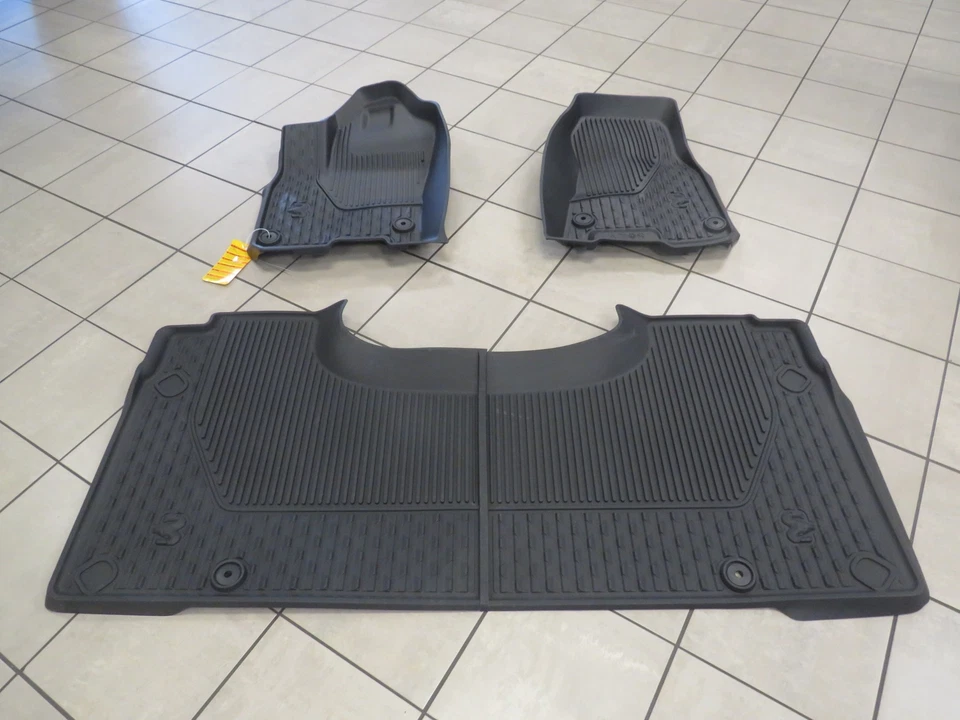 2025 RAM 1500 Crew Cab Black All Weather Floor Mats NEW OEM MOPAR - Image 1 of 4