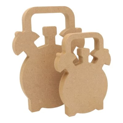 Wooden Alarm Clock Freestanding Craft Shape 18mm MDF Craft Blank Decoration - Image 1 of 3