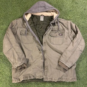 Dickies Jacket Green Workwear Size 2XL Fleece Hooded Style DIC55053GD - Picture 1 of 7