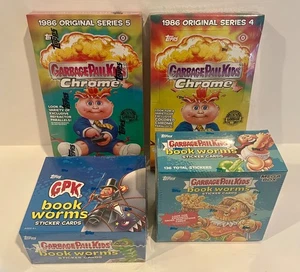 (4) NEW SEALED Topps Garbage Pail Kids Chrome 4 5 Book Worms Hobby Mega Boxes - Bild 1 von 3