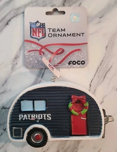 New England Patriots Camper Rimorchio Ornamento Vacanze - NUOVO (usura minore) - Foto 1 di 5