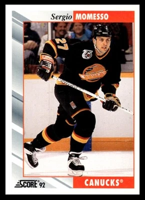 1992 Score Sergio Momesso #79 Vancouver Canucks Base Set NHL Hockey - Image 1 of 2