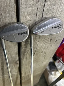 Ping M/B Black Dot 56° Sand Wedge Steel & 60° Lob Wedge Red Dot Pair Left Hand - Picture 1 of 10