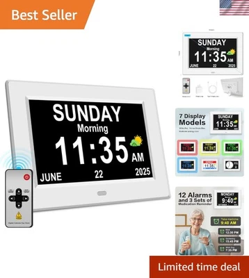11'' Large Display Digital Clock for Seniors, Digital Calendar Alarm for Elde... - Image 1 of 4