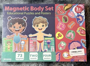 QUOKKA Magnetic Body Set Puzzles for Kids | Anatomy | New Sealed Box - Picture 1 of 7