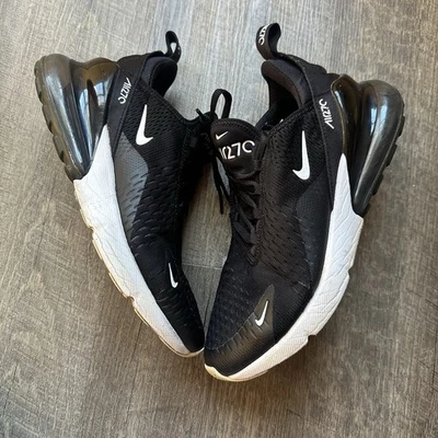 Nike AIR MAX 270 Women's BLACK WHITE AH6789-001 Athletic Sneaker Shoes Size 9 - Image 1 of 4