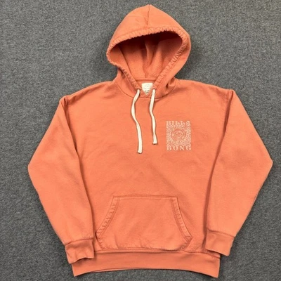 Pulôver com capuz Billabong feminino júnior M laranja bolso canguru estampa floral - Imagem 1 de 4