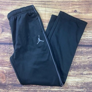 Air Jordan Sweatpants Youth L Black Big Logo Athletic Straight Leg Therma-fit - Picture 1 of 7