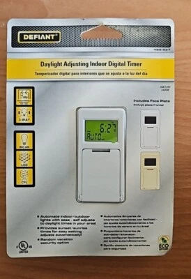 Defiant Daylight Adjusting Indoor Digital Timer 469 637 - NEW SEALED - Image 1 of 4