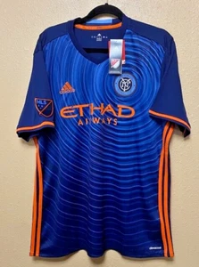 Adidas NYC FC Replica Soccer Jersey Blue/Orange - AC0340 2015 - Men's XL NEW - Picture 1 of 9