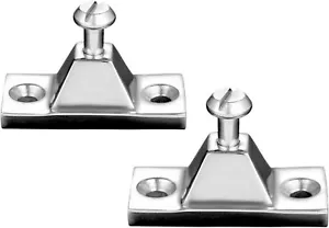 Marine Grade 316 Steel Side Mount Deck Hinge ,Pyramid-Shape Base for Bimini Tops - Picture 1 of 7
