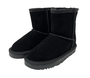Boys Girls Winter Snow Boots Sheepskin Fur Lined Winter Warm Boots  10 Toddler - Picture 1 of 10