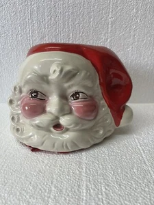 Vtg Napco USA Large Ceramic Santa Claus Head Planter Made in USA 7”x5.75”x5.5” - Picture 1 of 7