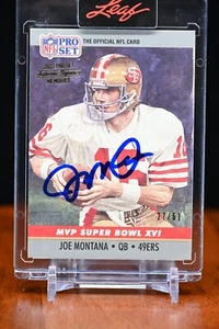 Joe Montana 2023 Leaf Pro Set Metal Auto MVP Superbowl XVI SF 49ers - Picture 1 of 2