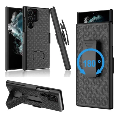 For Samsung Galaxy S22 S22 Plus S22 Ultra Holster Belt Clip Case Cover Kickstand