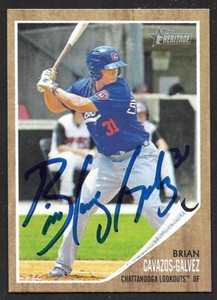 2011 HERITAGE #79  Brian Cavazos-Galvez  LA DODGERS  SIGNED AUTOGRAPH AUTO COA