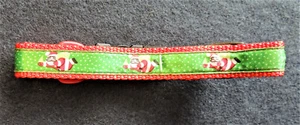 5/8" Adjustable Nylon Dog Collar 8"-12" Santa Claus Christmas Up Country New - Picture 1 of 2