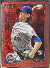 Jacob DeGrom 2014 Topps Update Red Hot Foil RC #US-50 Mets Rangers Rookie Card