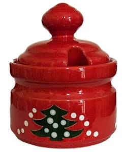 Vintage WAECHTERSBACH GERMANY Christmas Tree Sugar Bowl & Lid Jam Jar And Lid - Bild 1 von 3