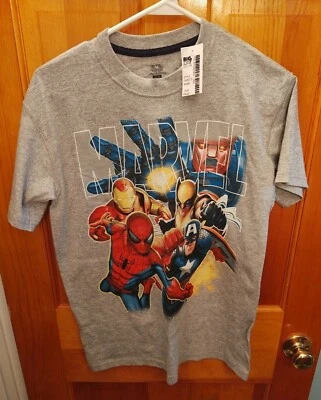 NUEVA NUEVA CON ETIQUETAS Camiseta Infantil Marvel Talla 16/18 Capitán América Spider Man + Más Foto 1 de 4