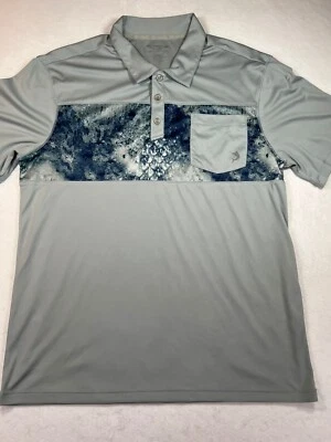 Camisa Polo Reel Legends Reel-Tec Para Hombre M Performance Outfitters Talla Mediana Gris Foto 1 de 4