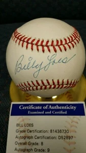 Billy Loes autographed NL White baseball. PSA authenticated. - Picture 1 of 3