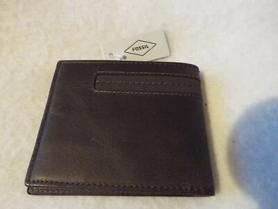 BNWT FOSSIL EDWIN Leather RFID Blocking Olive Green Wallet NEW RRP £45  - Image 1 of 4