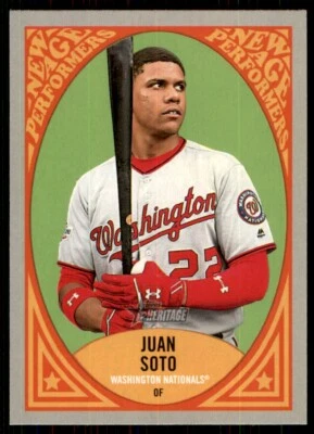 2019 Topps Heritage New Age Performers Juan Soto Washington Nationals - Image 1 of 2