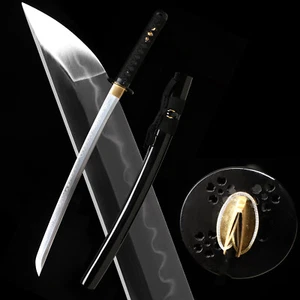 30'' Japanese Sword Samurai Wakizashi Katana Sharp Clay Tempered T10 Steel Blade - Picture 1 of 14