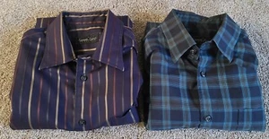 Kenneth Roberts Platinum (Lot of 2) Mens L Long Sleeve Shirts  - Picture 1 of 12