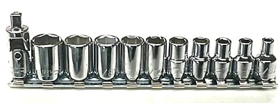 NEW! T&E TOOLS 1/4" DRIVE SAE SOCKET SET w/ UNIVERSAL, USA - Image 1 of 3