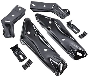 JEGS 79072 Front Bumper Brackets 1970 Chevy Chevelle El Camino Stamped Steel Bla - Foto 1 di 4
