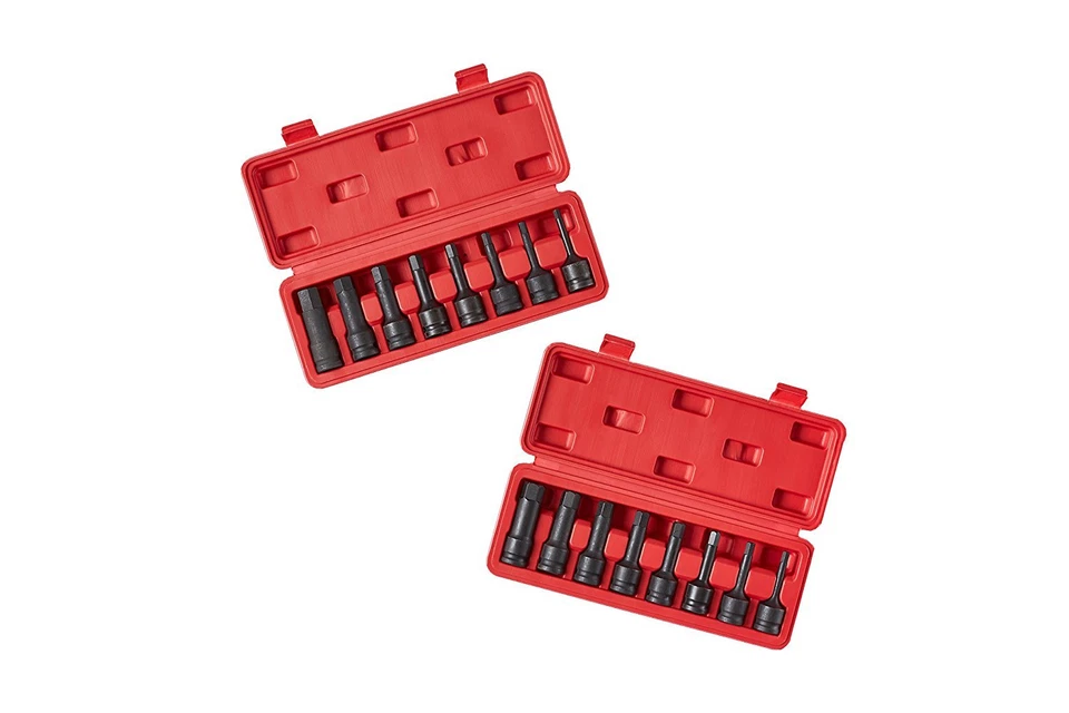 16pc Hex Driver Long Impact Socket Set - 1/2-inch Drive - METRIC & SAE - Image 1 of 1