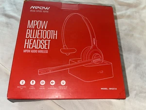 MPOW BLUETOOTH HEADSET MPOW AUDIO WIRELESS MODEL BH231A pre-owned - Picture 1 of 5