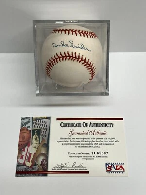 Duke Snider Dodgers Signed Autographed Baseball PSA DNA with display cube - Image 1 of 4