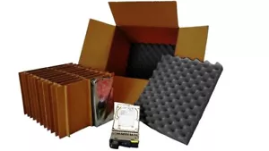 Hard Drive Shipping Box 20 COUNT Slotted Storage Kit - 3.5" HDD WITH Tray Caddy - Picture 1 of 4