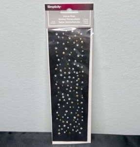 Simplicity Iron On Small Studs & Rhinestones Silver Gold Multi-Size 1 Sheet NEW - Picture 1 of 8