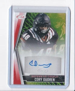 CORY DUDREN 2022 SAGE FOOTBALL AUTOGRAPHED ROOKIE-SHIPS FREE - Picture 1 of 24