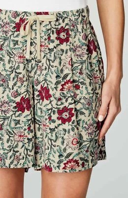 J.Jill ~ XL ~ NUEVOS Grandes Pantalones Cortos Rayón-Serga ~ Avena Woodblock Vines ~ Nuevos con Etiquetas 1N1 Foto 1 de 4