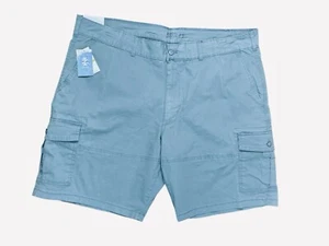 IZOD SALTWATER Men’s Khaki Flat Front Cargo Shorts Size 46W - Picture 1 of 3