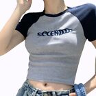 Women T Shirt Women Y2k 1pc Casual Crop Tops For Summer O Neck Polyester