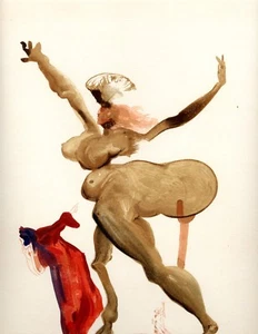 SALVADOR DALI ORIGINAL LIMITED EDITION WOODBLOCK PRINT, "INFERNO 33", C.1965 - Picture 1 of 1