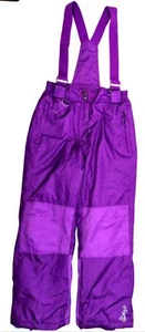 32 Degrees Kids Girls Bib Snow Pants Weatherproof Insulated Purple Large 14/16 - Picture 1 of 4