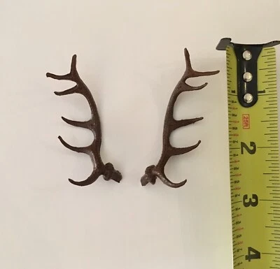 Cuckoo Clock Deer Plastic Antlers. NEW. 2 3/4 inches Length Stag (Set of 2)