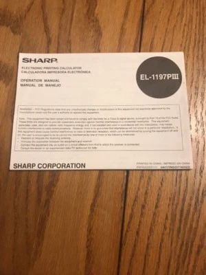 SHARP electronic Printing Calculator…Instruction Manual Only Ships N 24h - Image 1 of 3