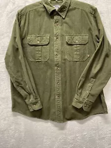 Camicia uomo Gander Mountain taglia L serie guida flanella camoscio resistente cacciatore - Foto 1 di 3