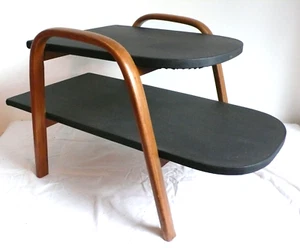 STEINER RARE TABLE BASSE "BOW-WOOD" ANNÉES 50 BOIS Lg 78,5 x lg 38 x Ht 42 cm - Imagen 1 de 13