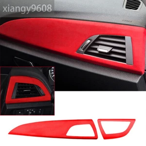 For BMW 1 2 Series F20 F22 12-18 Suede Red Dashboard Air Vent Outlet Panel Cover - Imagen 1 de 9